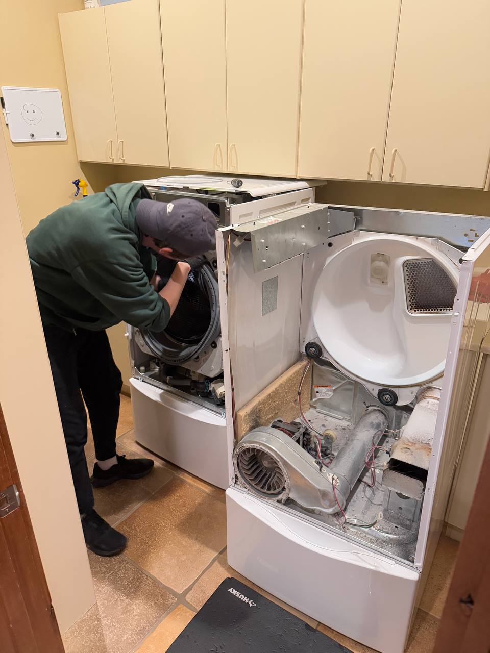 Bosch front-load washer repair by Action Appliance technician in Phoenix AZ